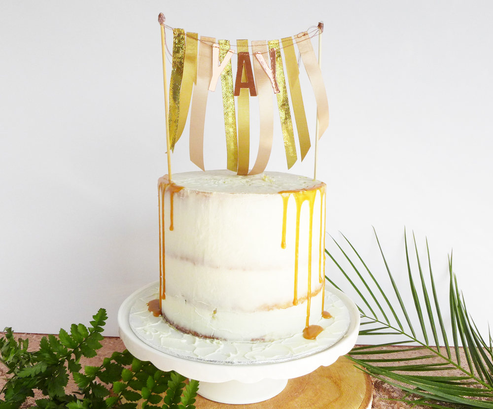 bunting cake topper