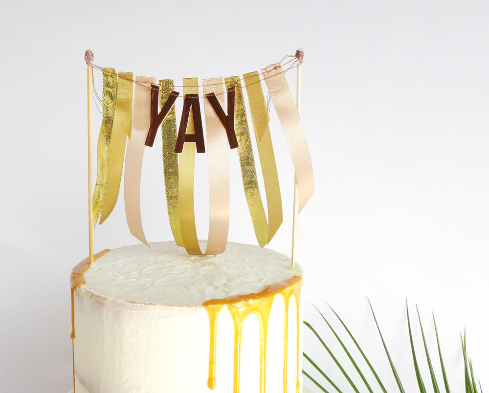 yay wedding cake topper