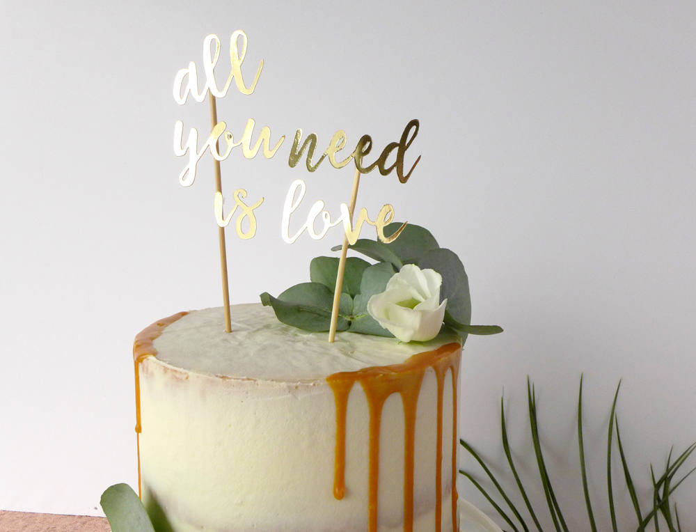 all you need is love cake topper