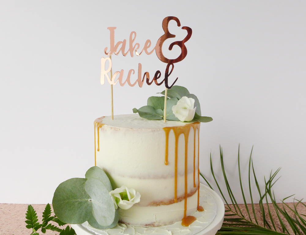 personalised wedding cake topper