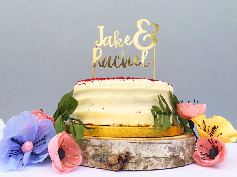 rustic wedding cake topper