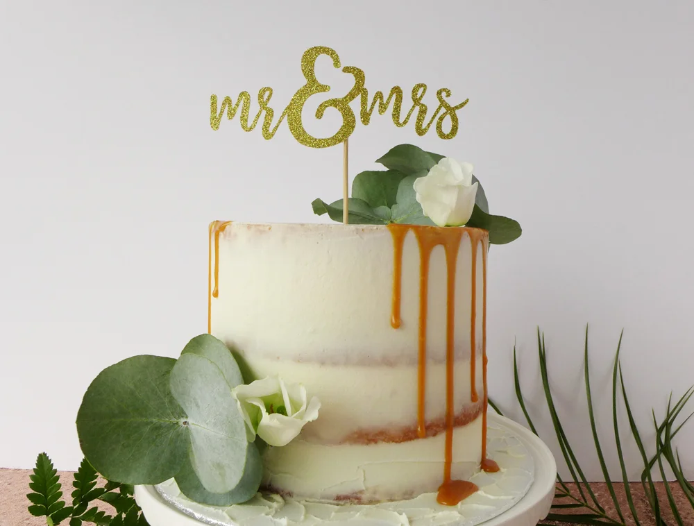 engagement party cake topper
