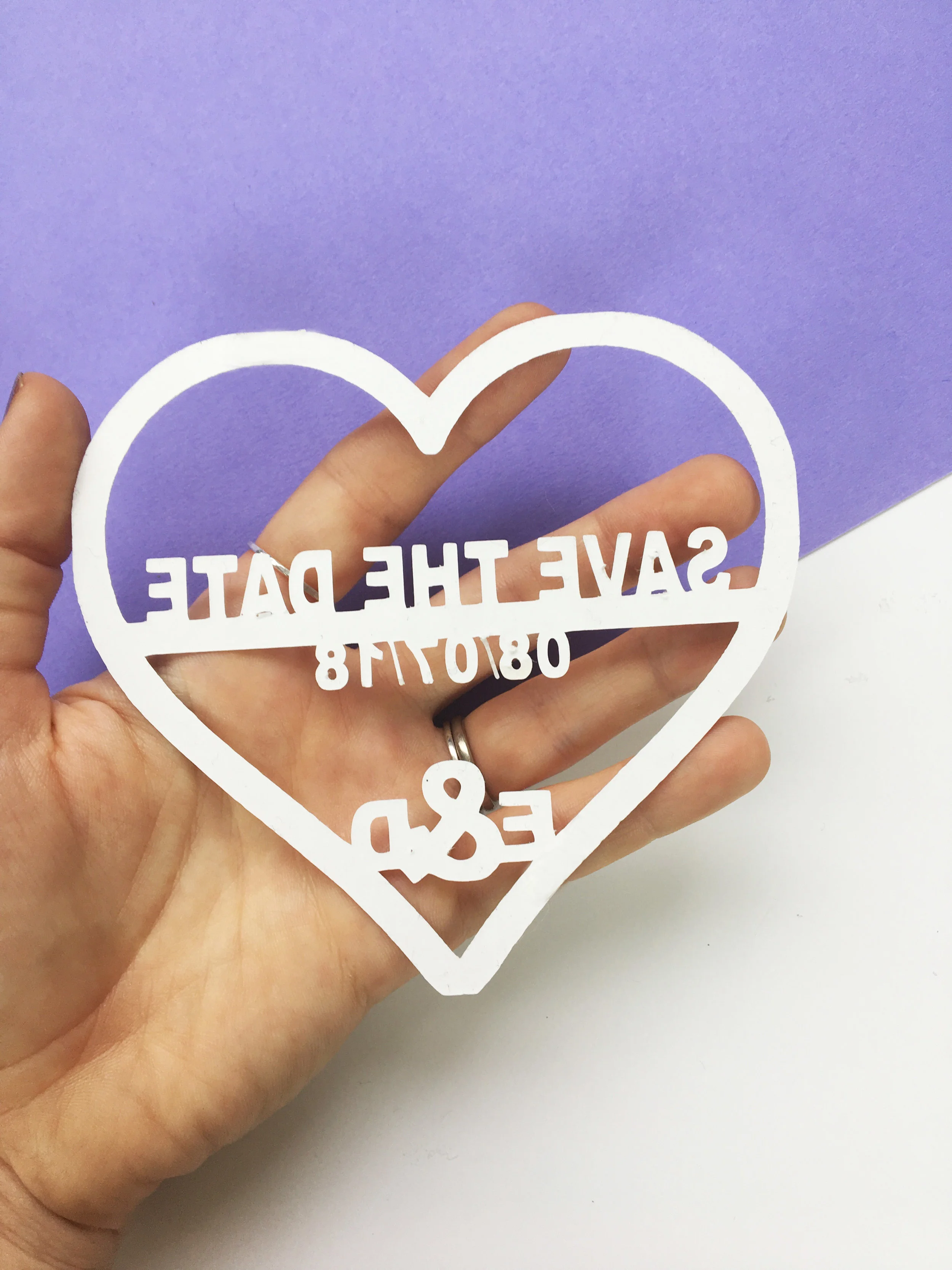 alternative metallic wedding save the date