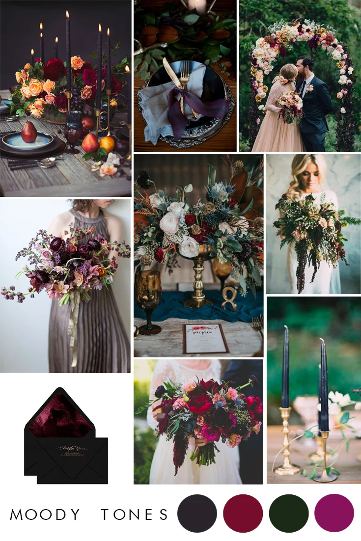 moody tones wedding inspiration