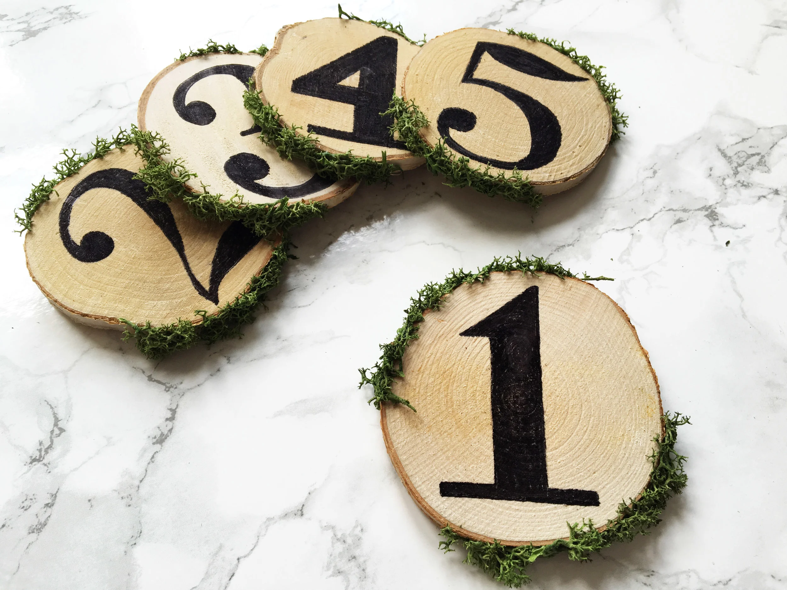 woodland wedding centrepieces
