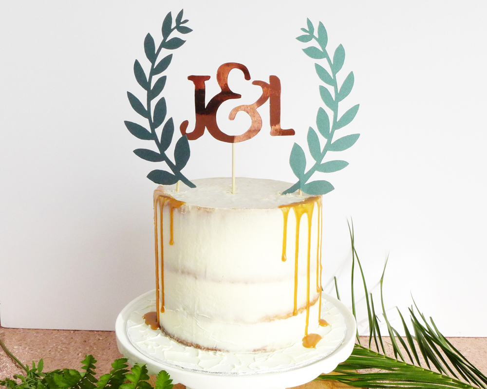 woodland wedding cake decoration