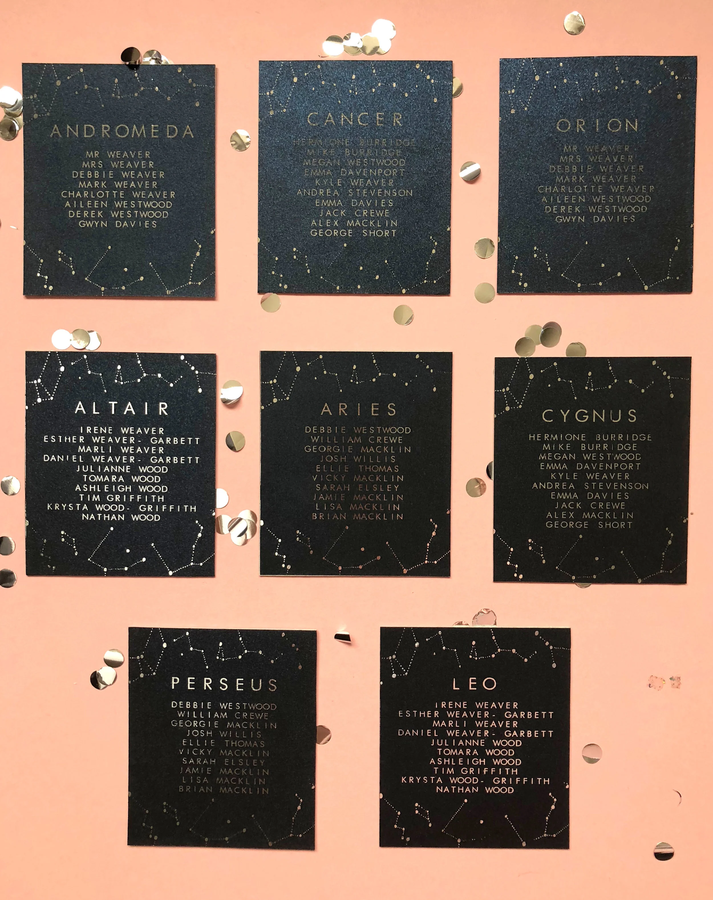 celestial wedding stationery