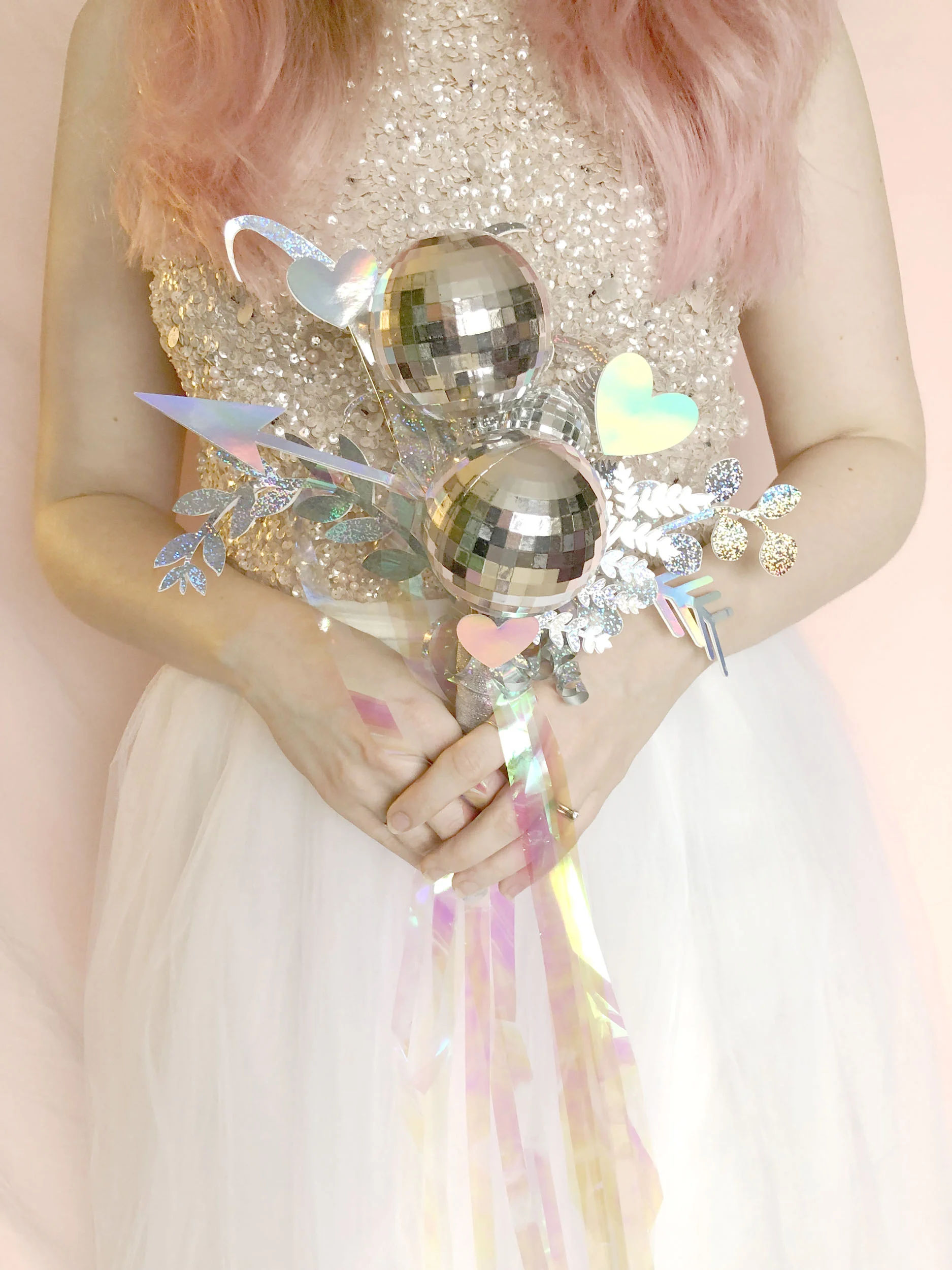 mirror ball wedding decor
