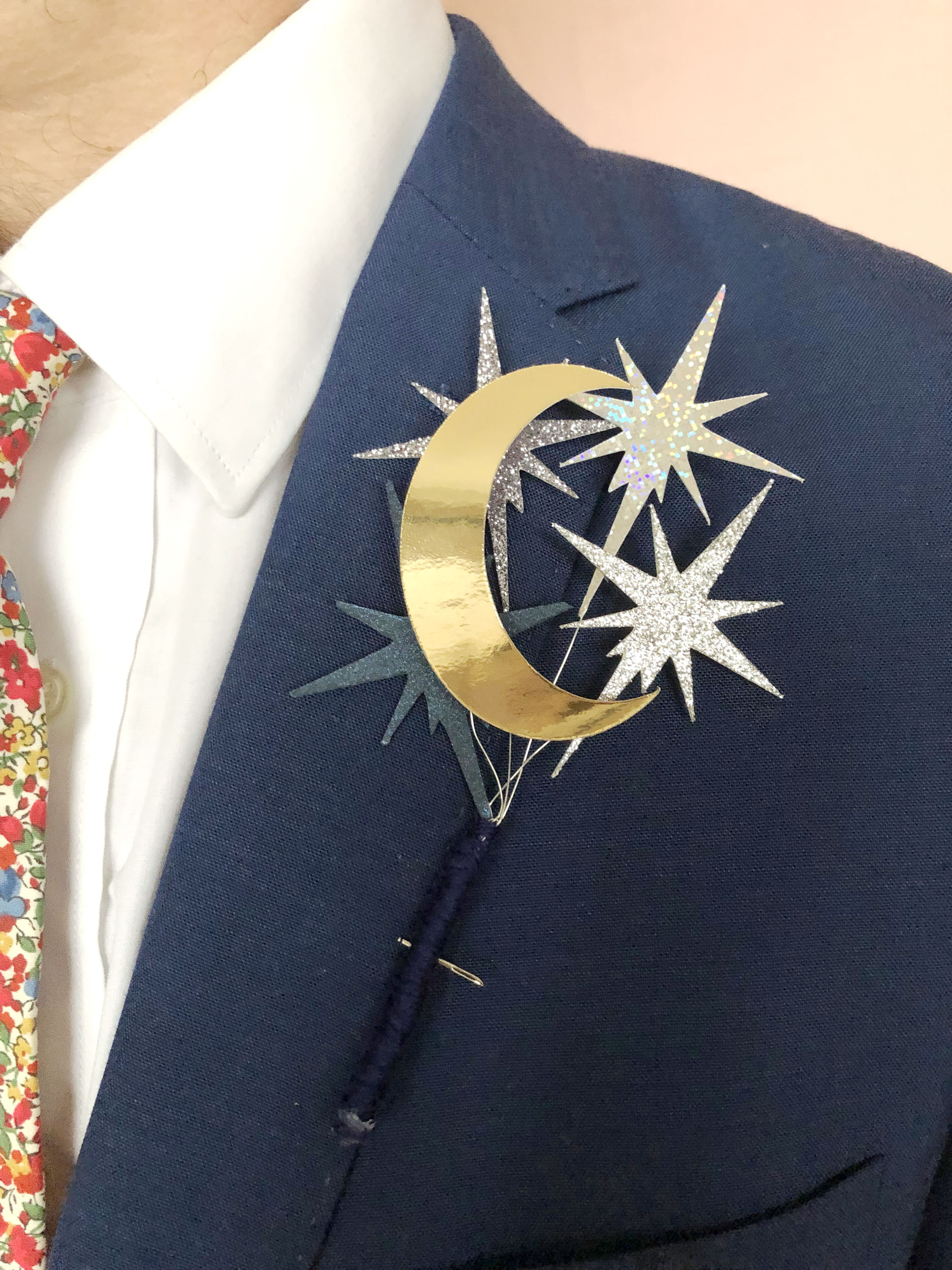 astronomy paper buttonhole