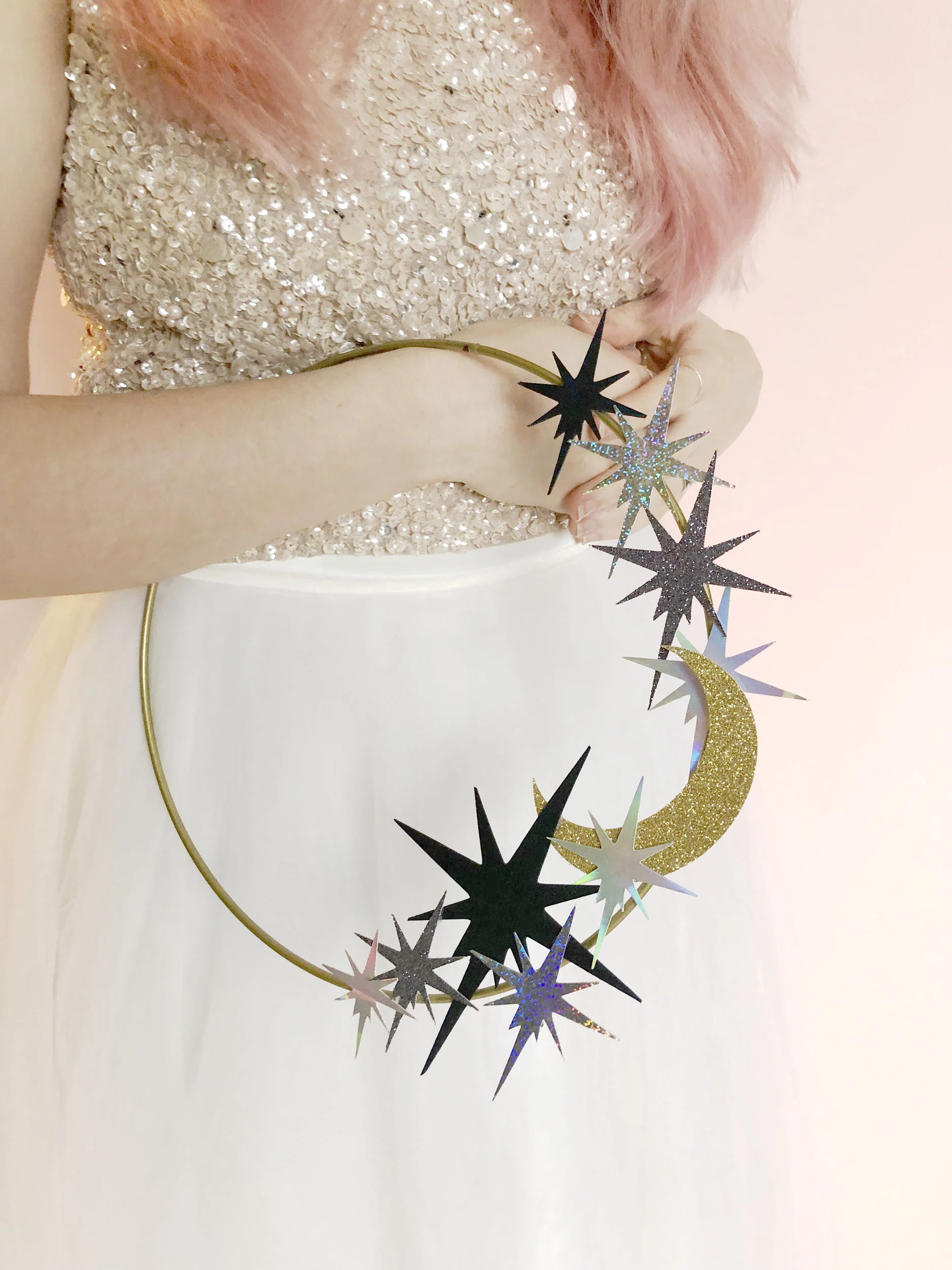 stars and moons wedding bouquet