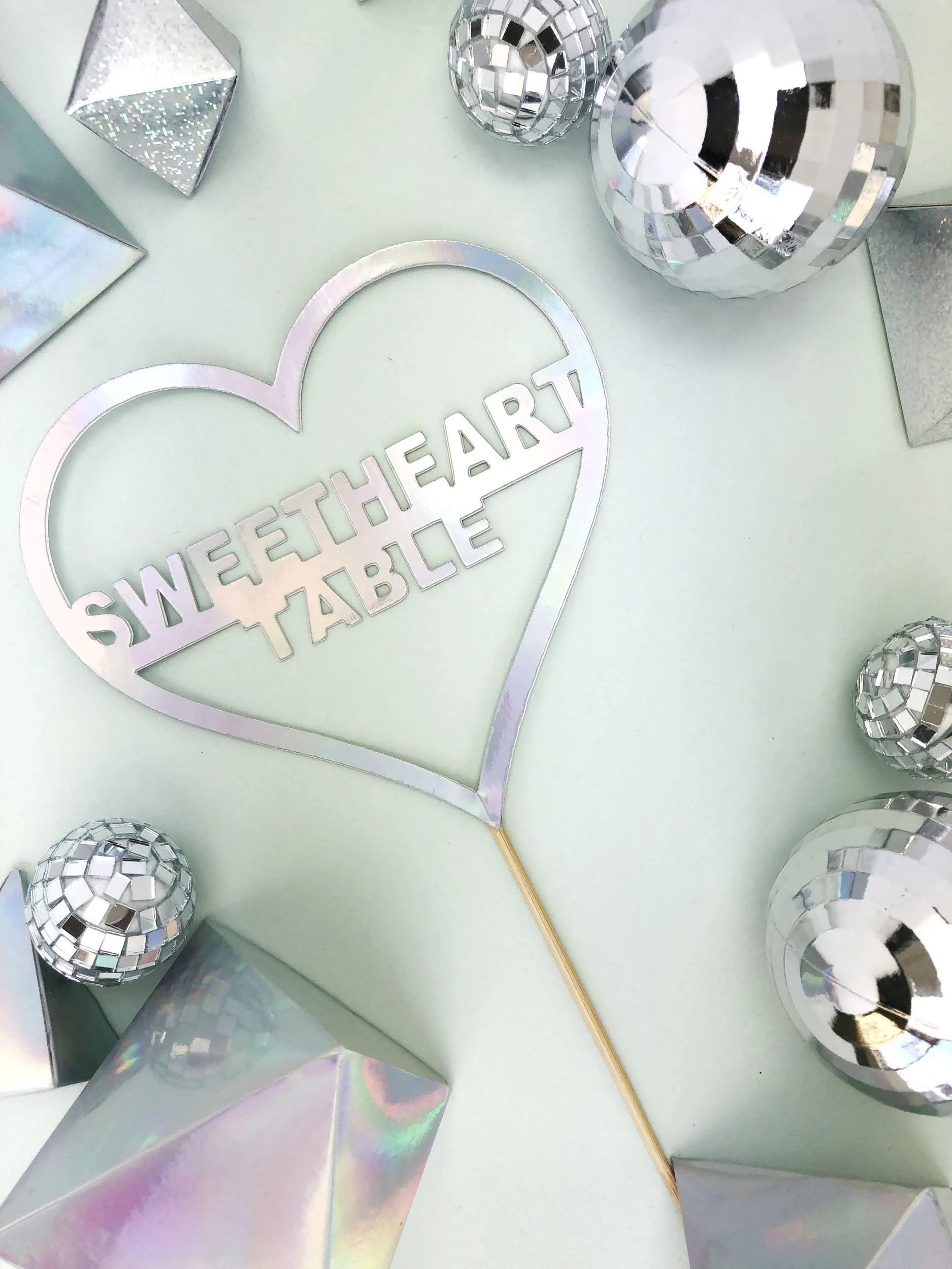 iridescent wedding centrepieces