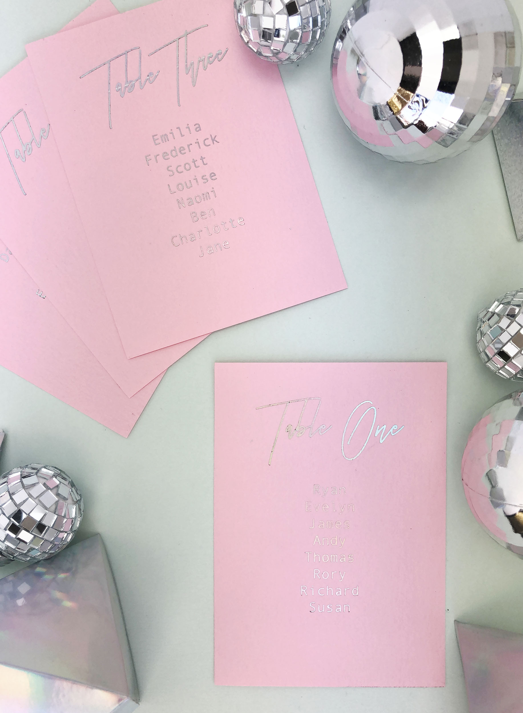 pink wedding stationery