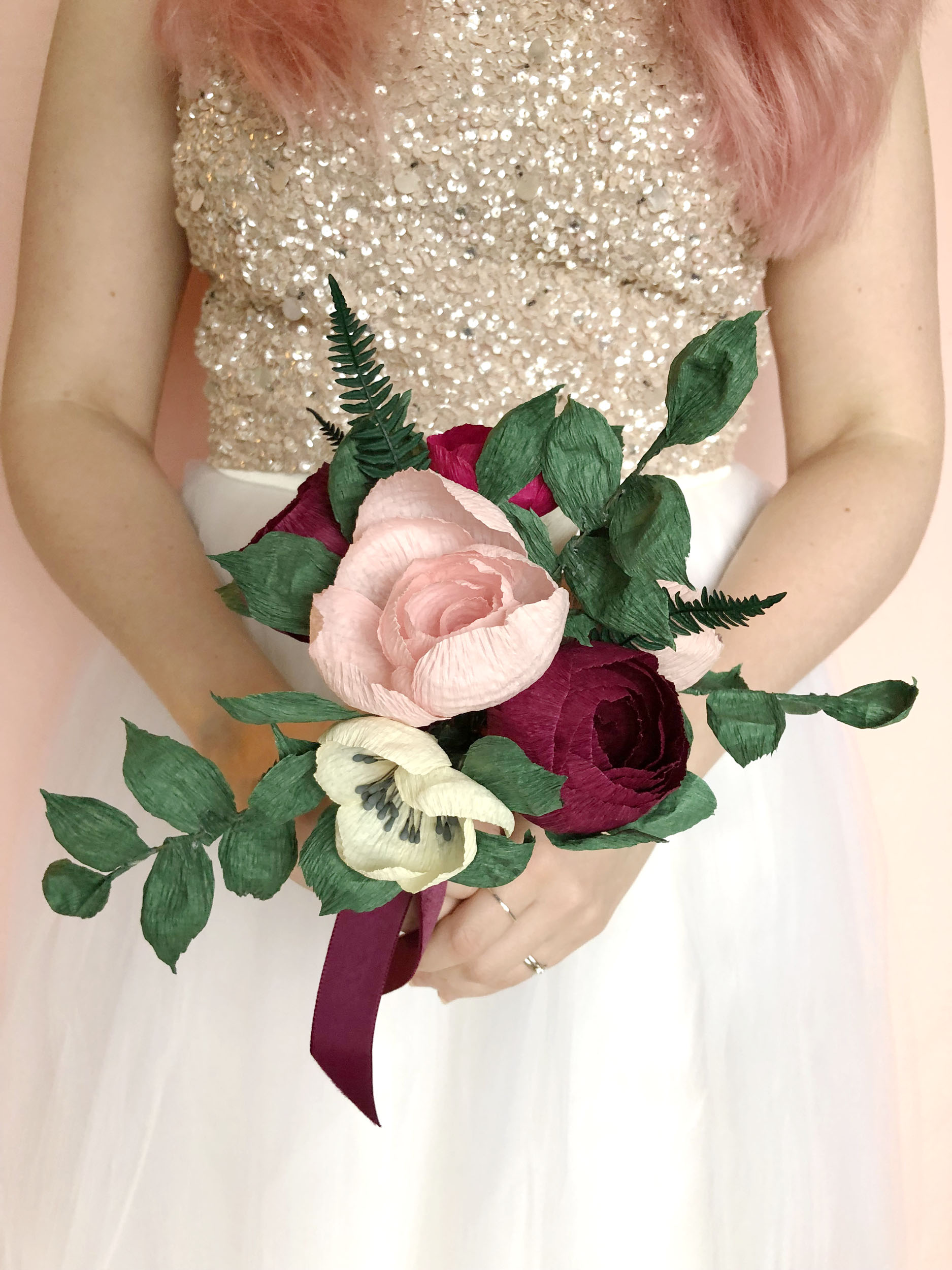 moody tones bridesmaids bouquet