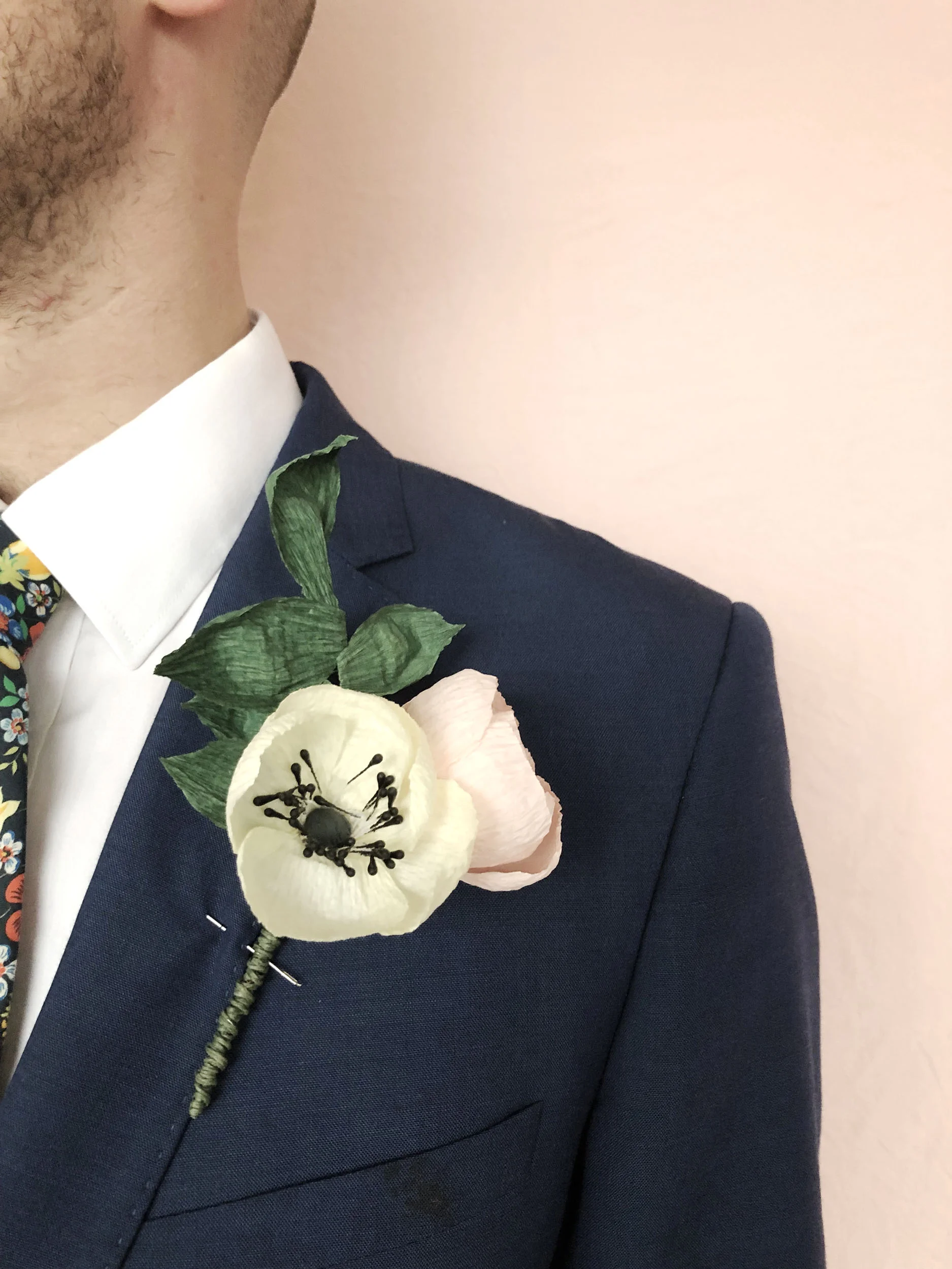 rustic paper wedding flowers