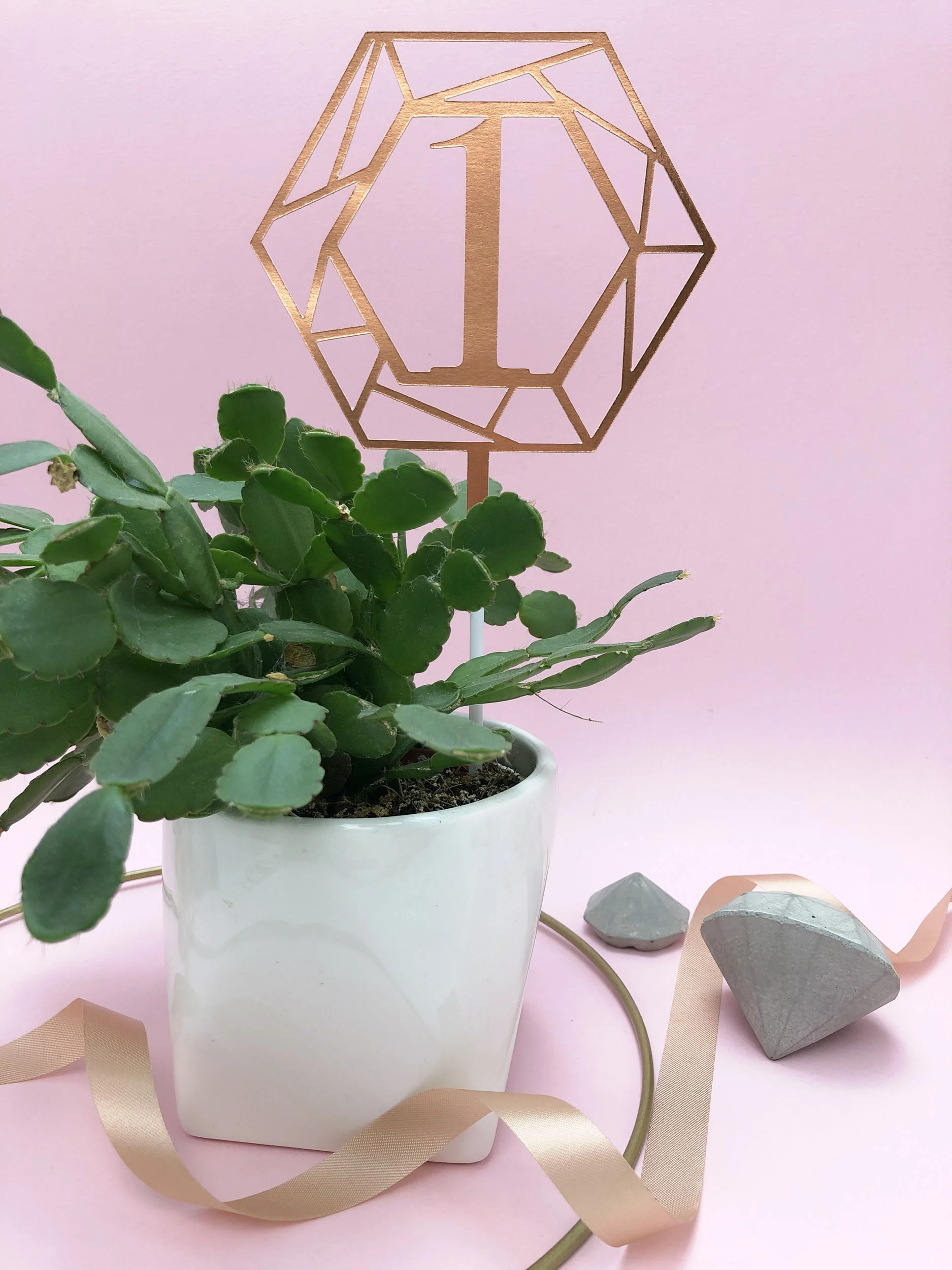copper wedding table number
