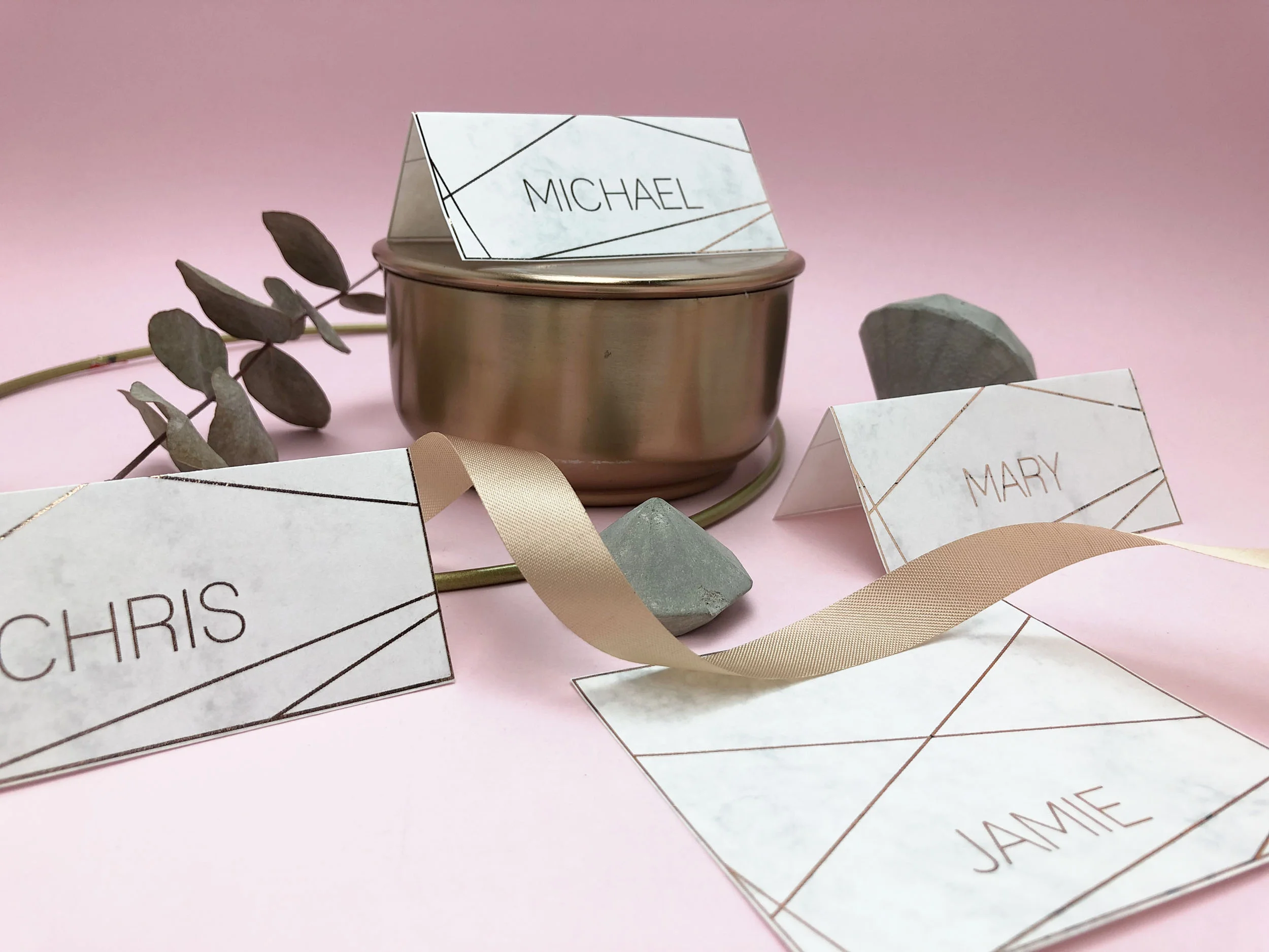 modern geometric wedding decoration