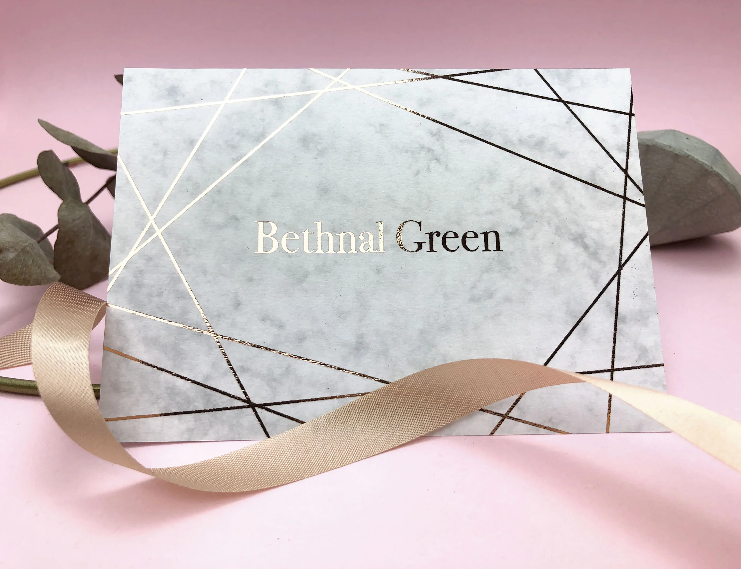 geometric wedding stationery