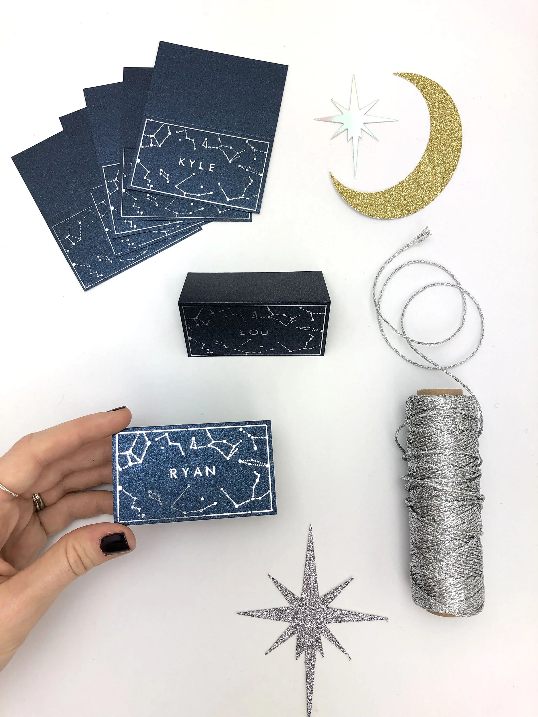 night sky wedding stationery