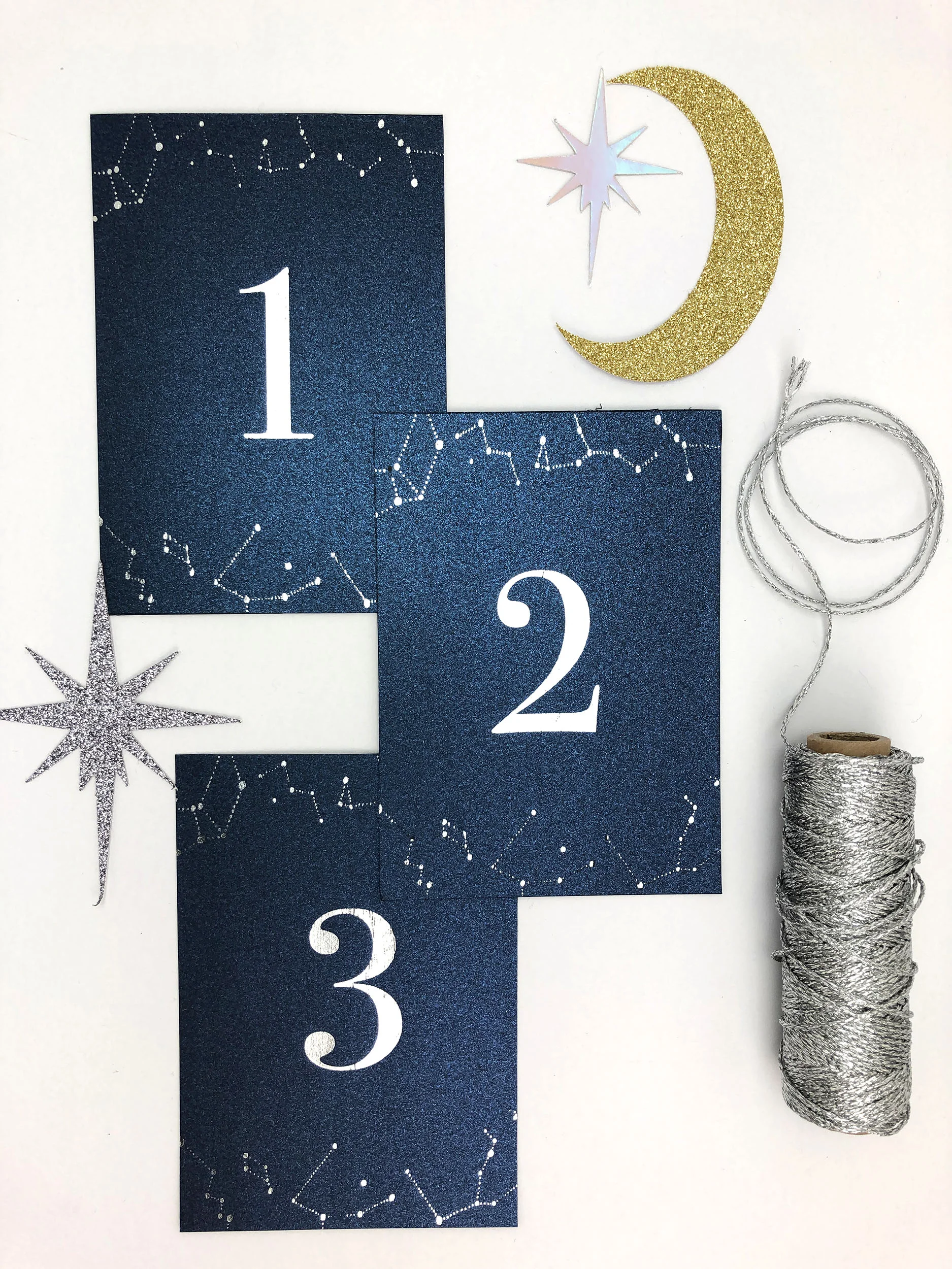 night sky centrepieces