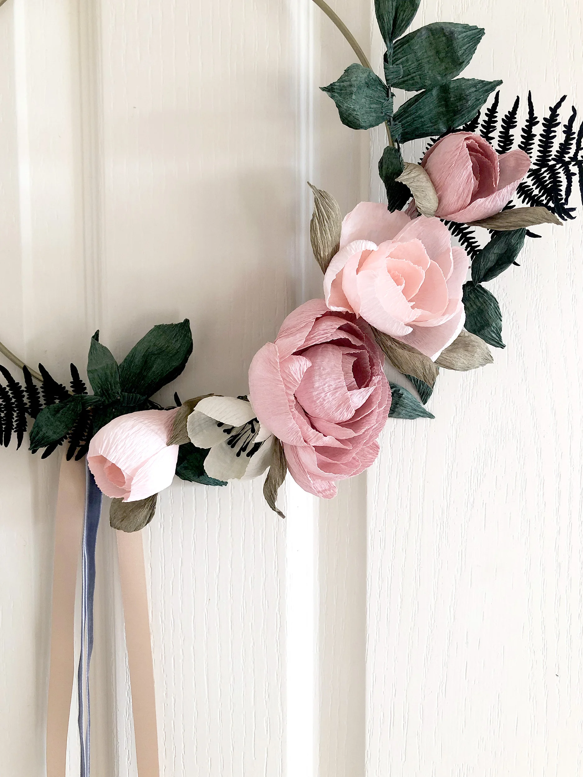 paper flower wreath