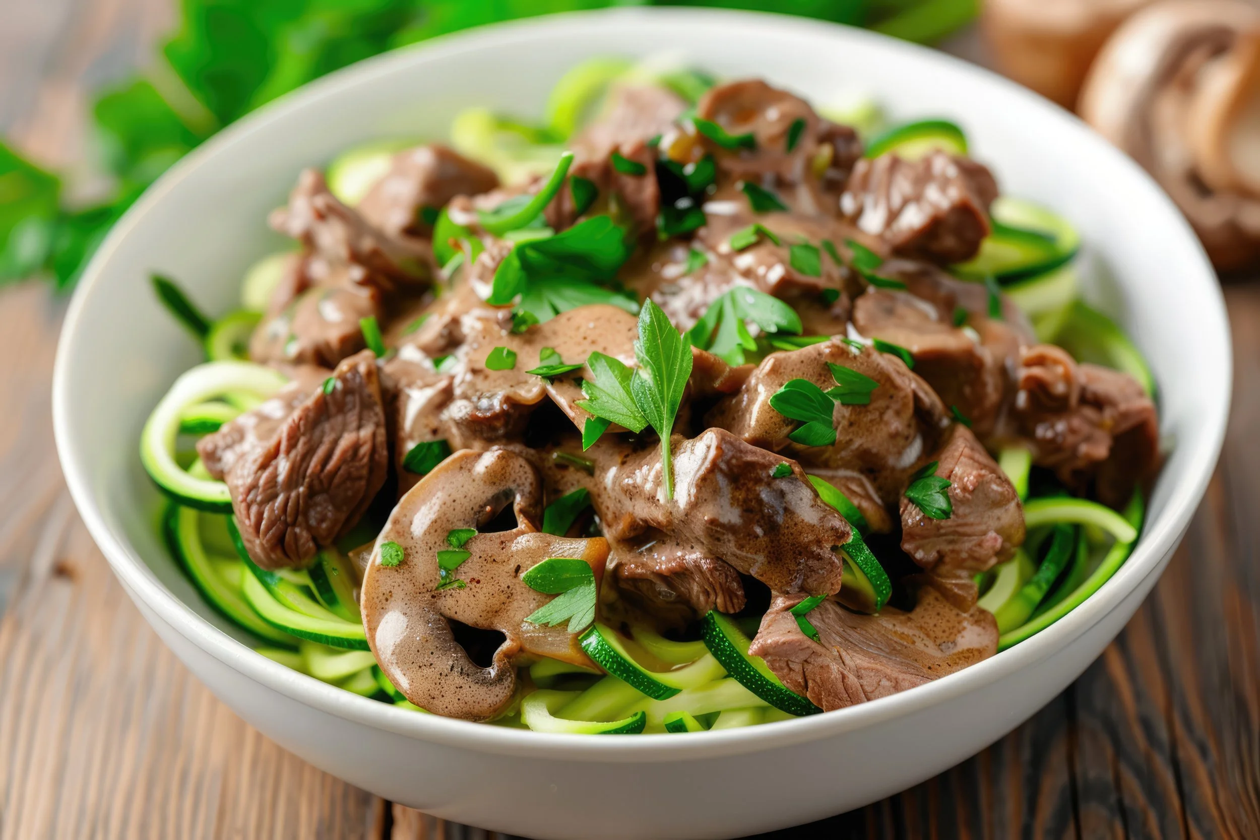 🥘 Ground Beef Stroganoff with Zucchini Noodles