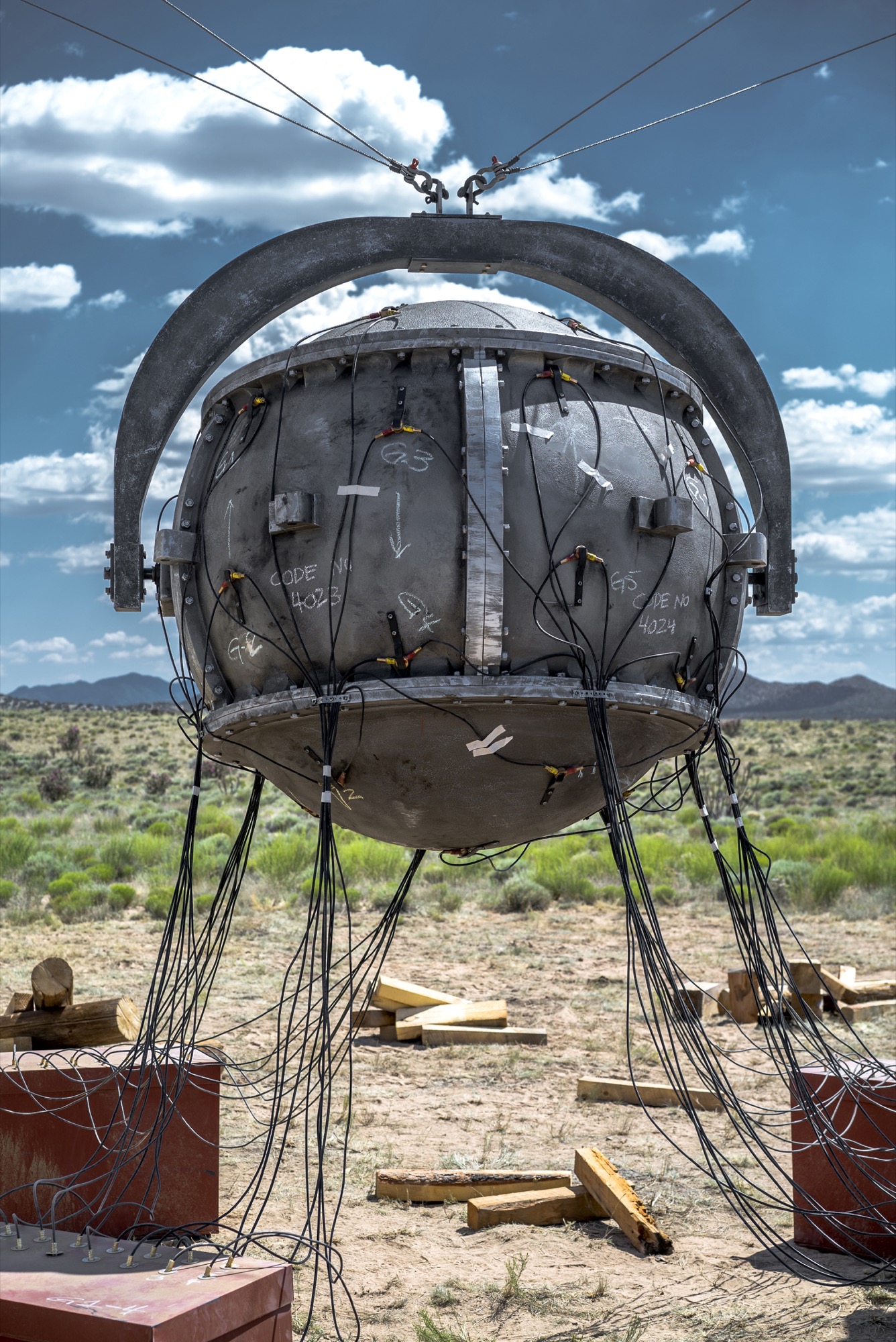 The world's first atomic bomb, which was detonated on July 16, 1945 and dubbed the Trinity Test, brought to life on Manhattan . (Photo credit: Skydance Media/WGN America)