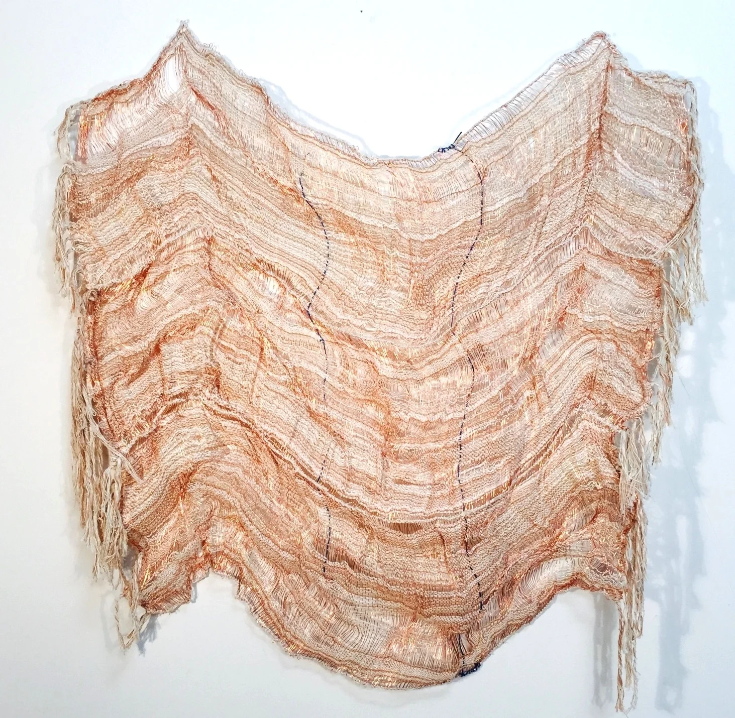 Woven copper, hemp and cotton