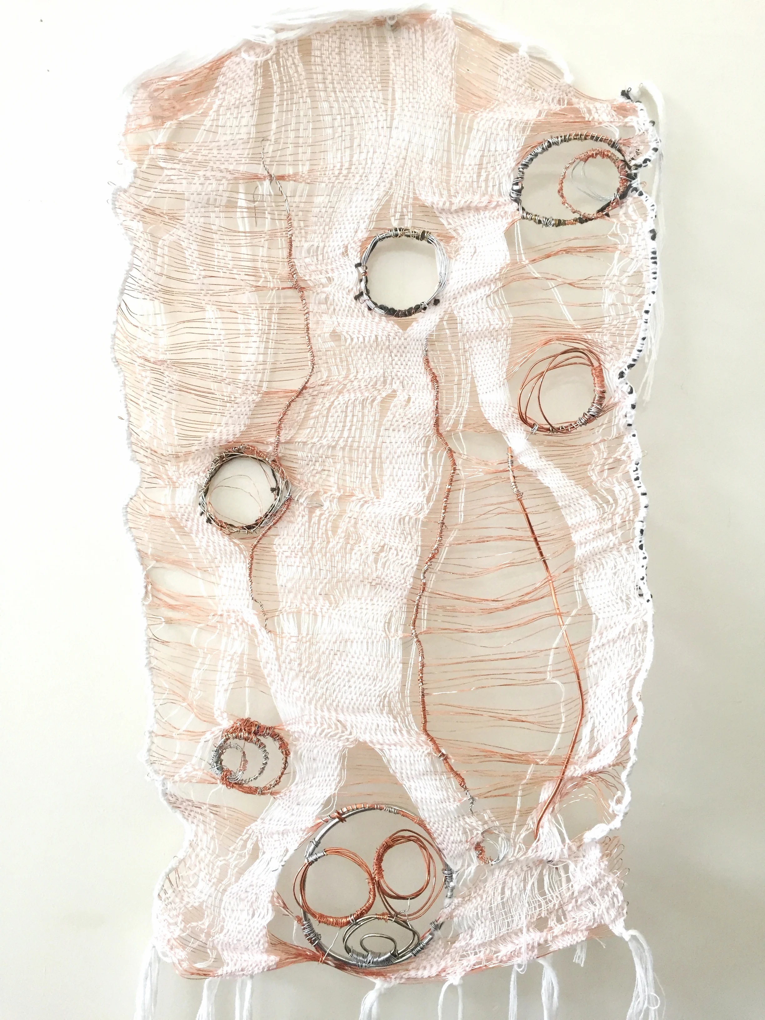 Woven copper wire, aluminum and cotton