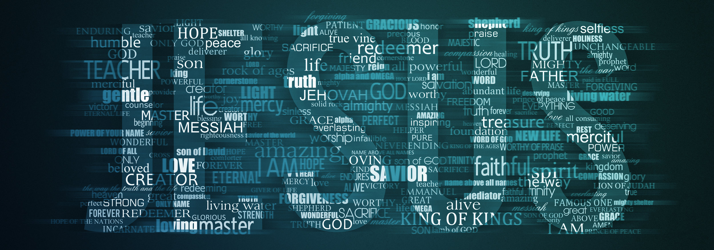 Jesus word art