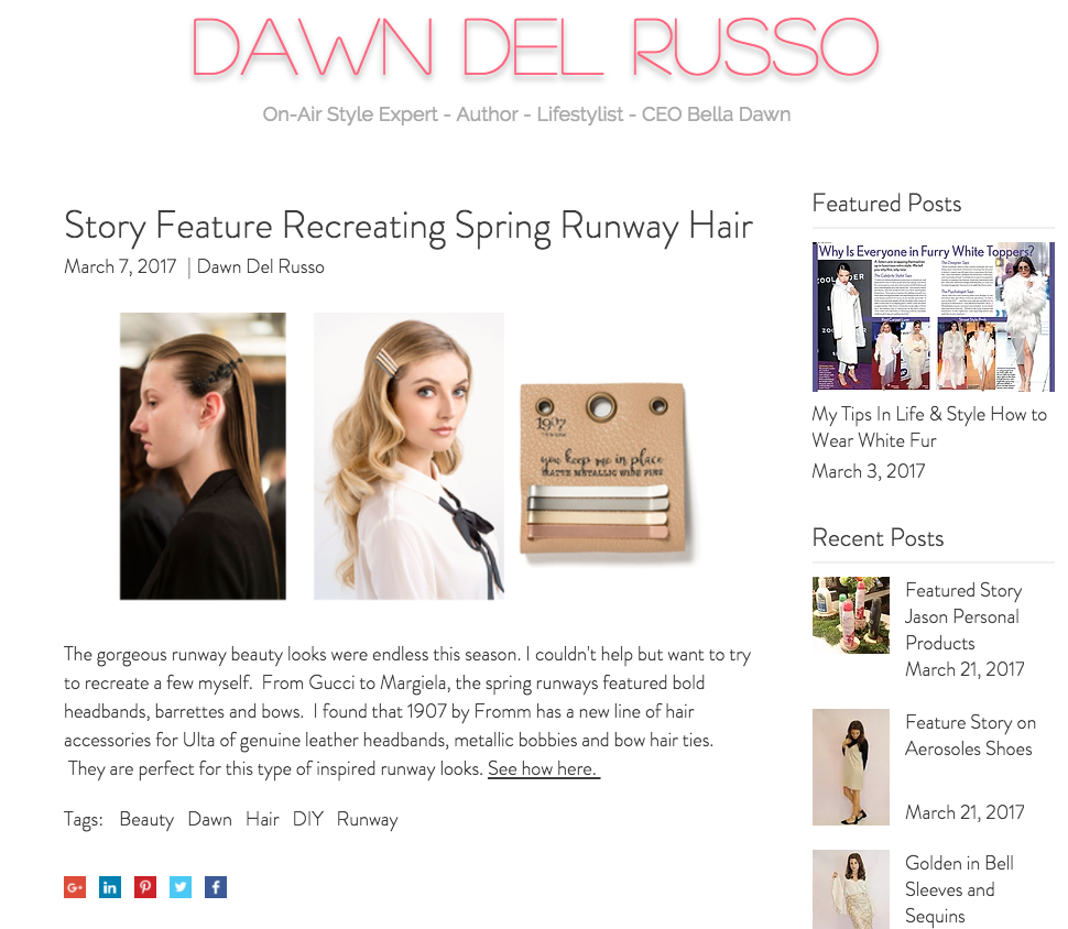 Fromm Beauty covered by Dawn Del Russo