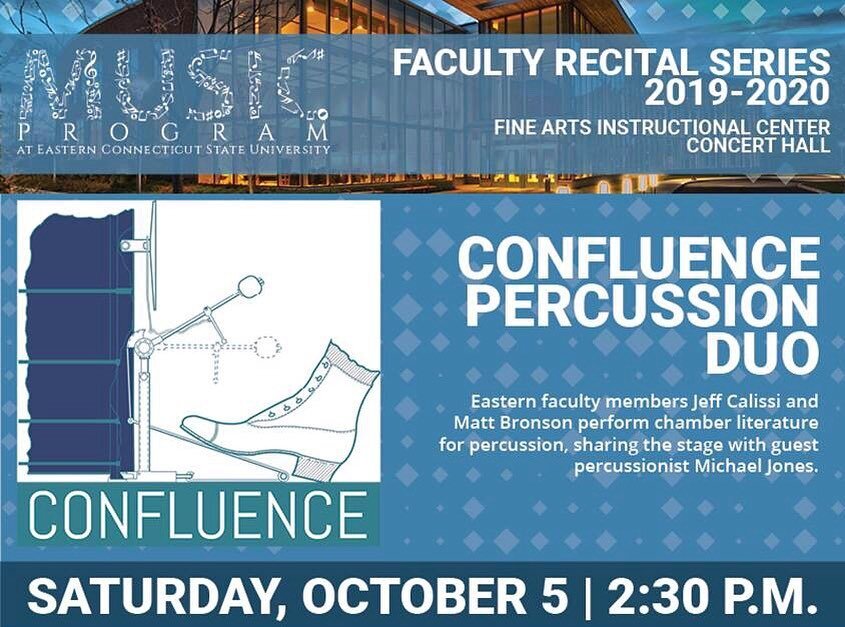 Mellits, Xenakis, Peck and more this afternoon @musicateasternct
...
..
.
#musicateastern #confluencepercussion #percussion #chambermusic #chamberpercussion #percussionduo #percussionists #drums #drummer #drumming #drumlife #marimba #mallets #malletp