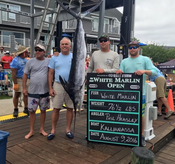 Leading white caught on Monday, photo courtesy of White Marlin Open Facebook page. 