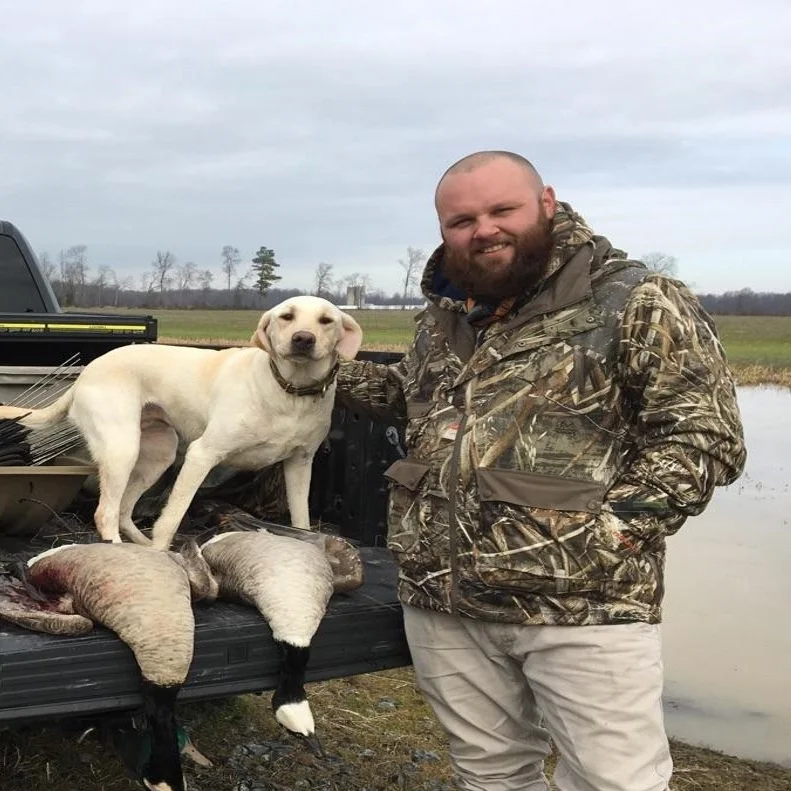 Jake with a couple of honkers