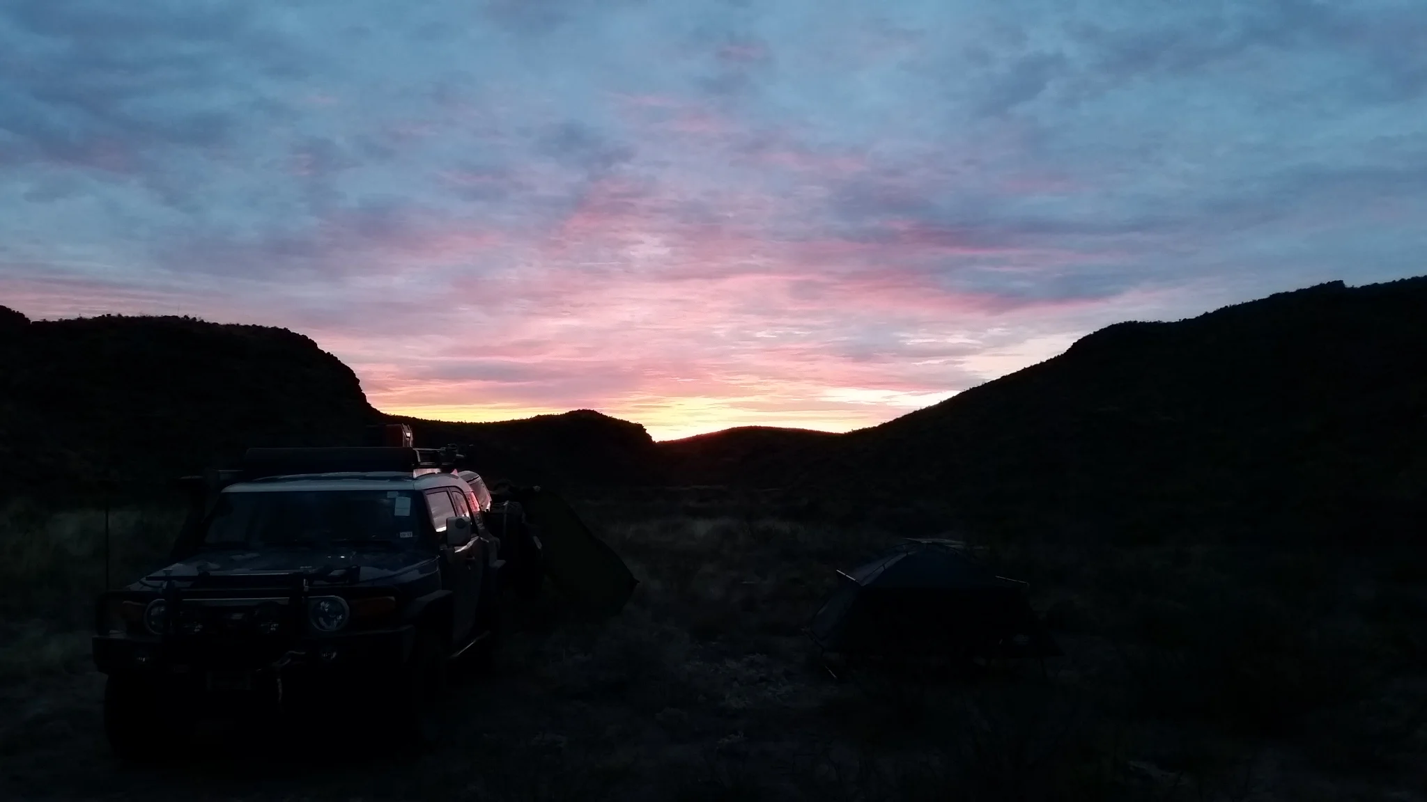 Sunset at camp