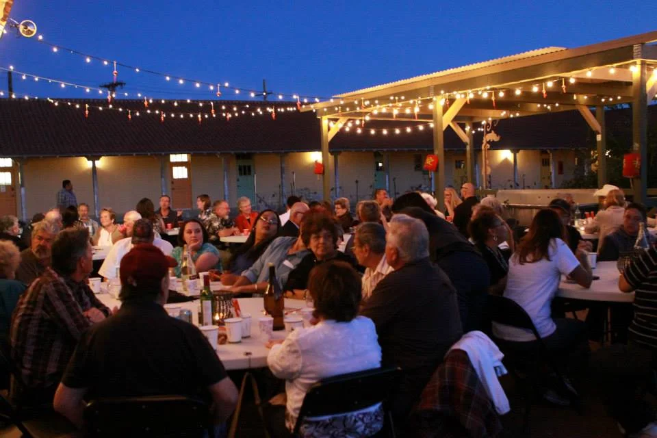 A pop-up restaurant night in our courtyard