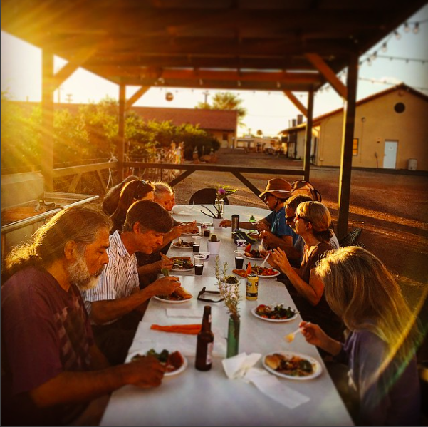 An intimate, outdoor meal under our ramada