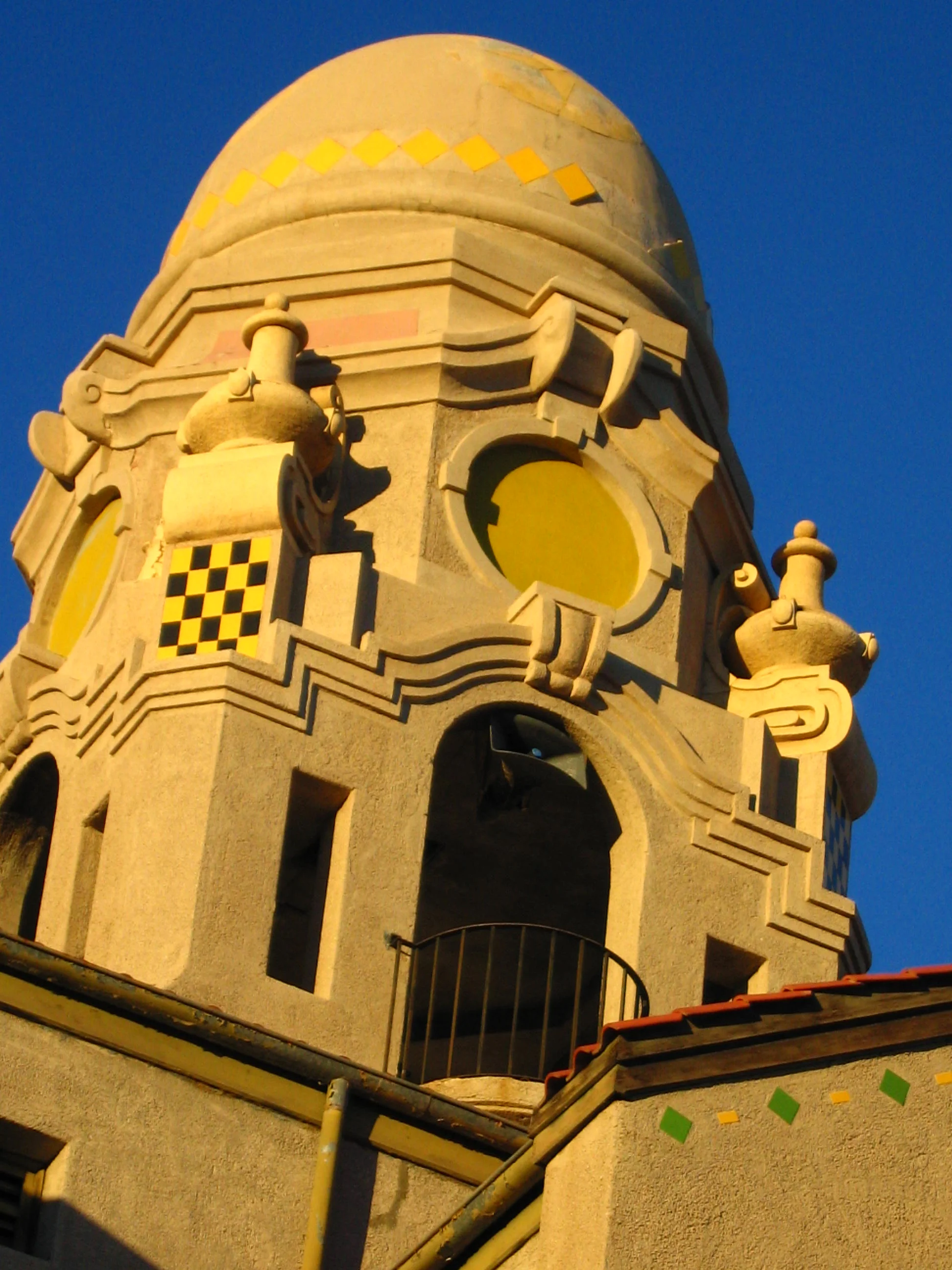 The tower on the Curley School