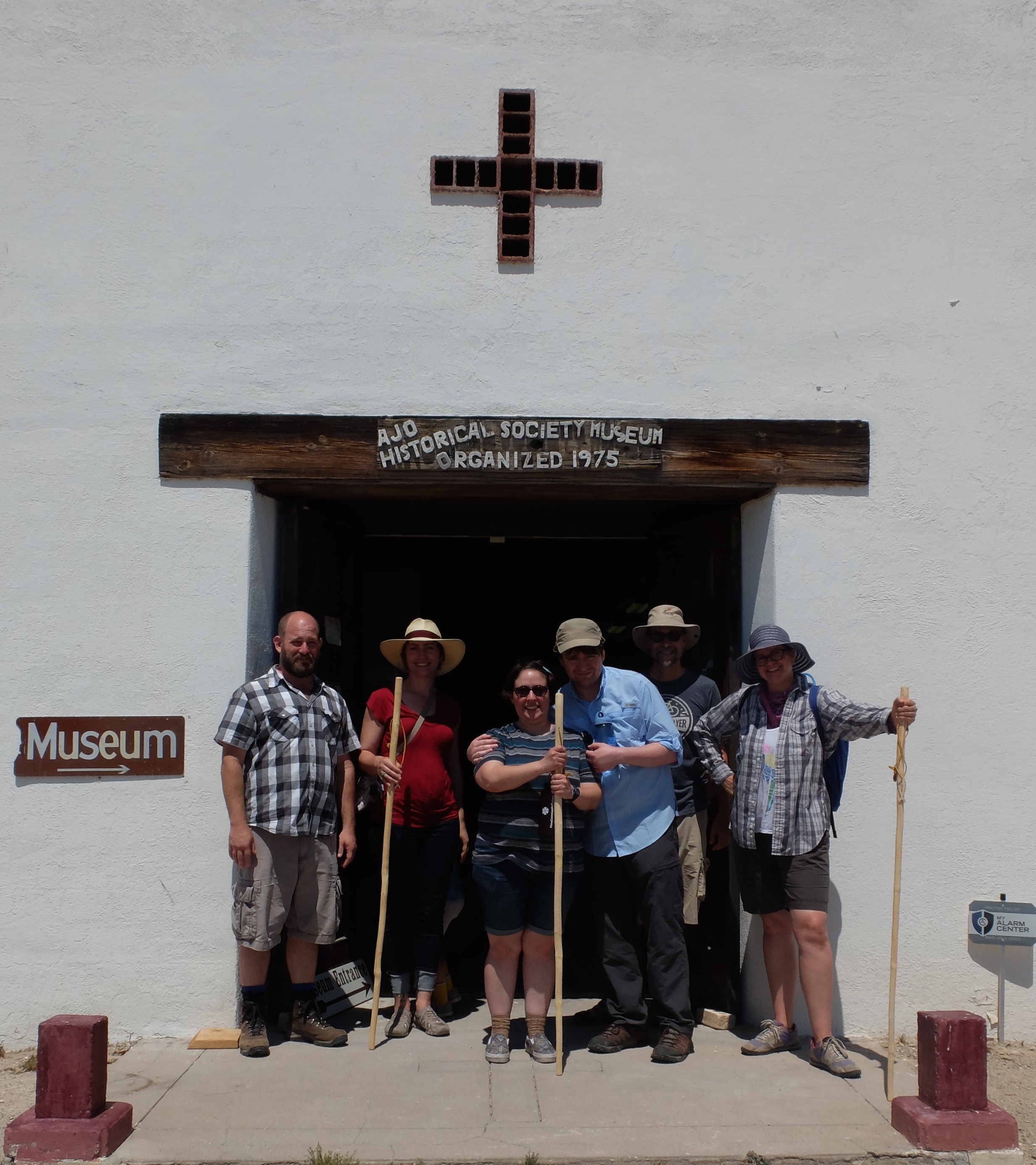 A group from the University of Arizona exploring Ajo's Historical Society Museum