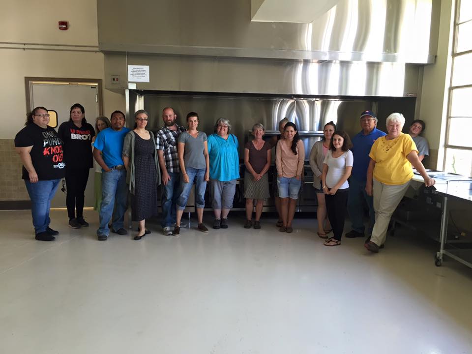 A group completes a food safety certification program in our commerical kitchen