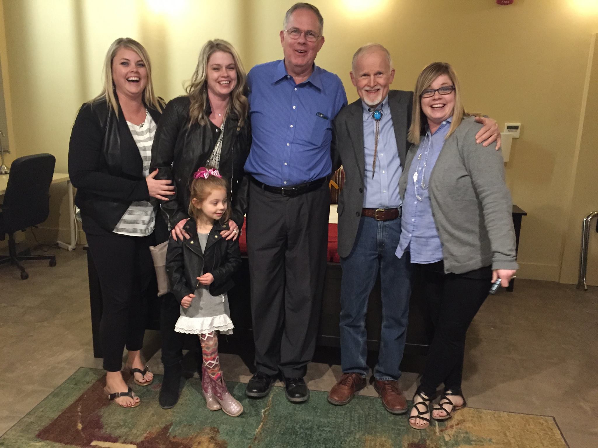 Family members in town for a reunion in one of our guest rooms