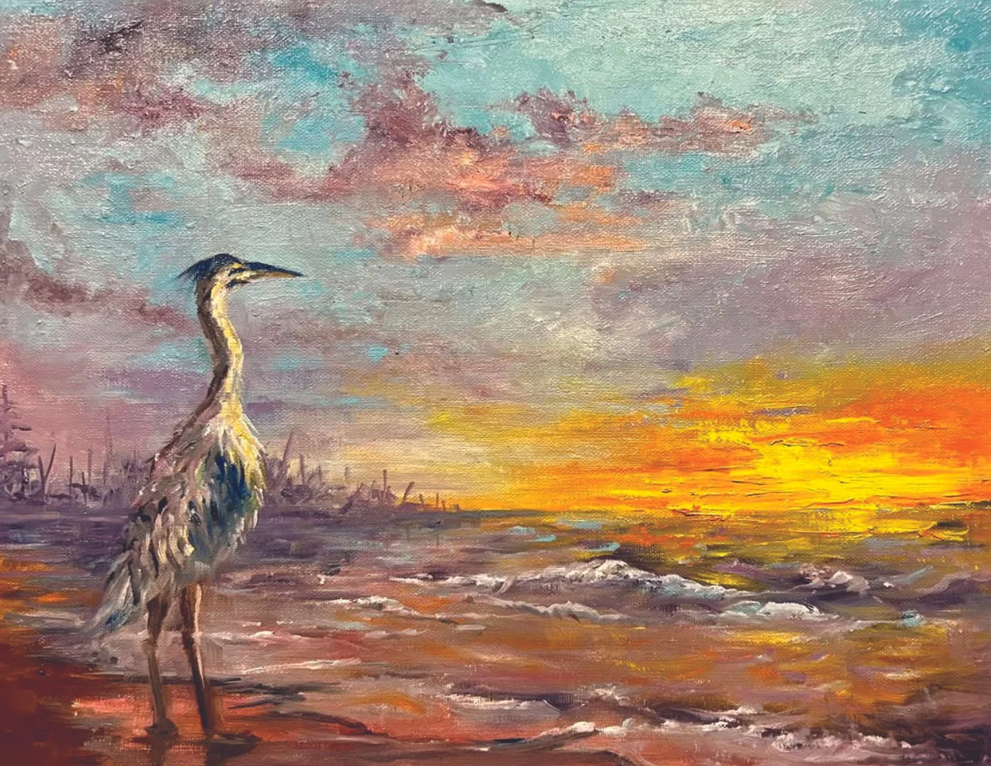 Heron on the Beach