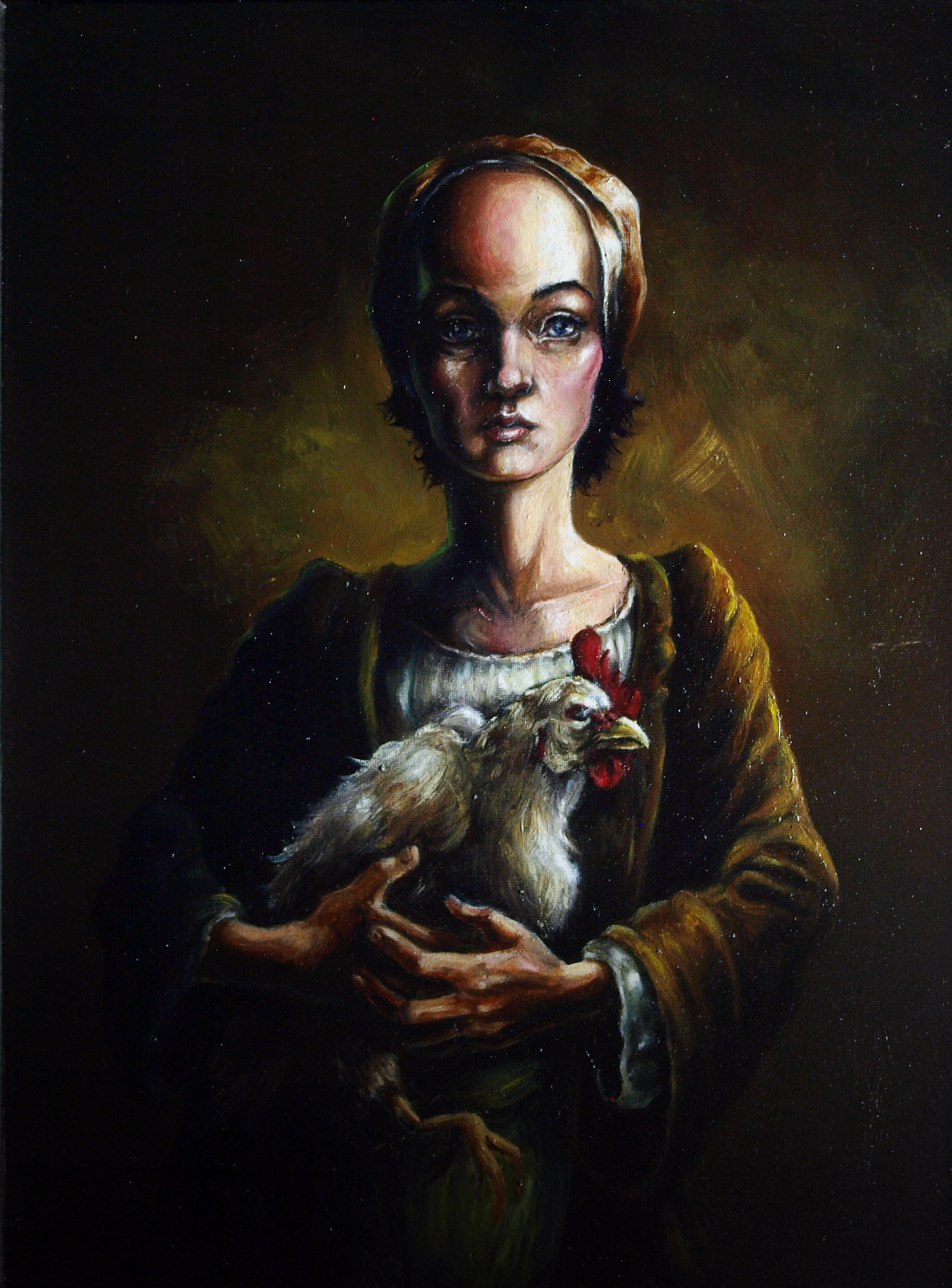 Young Maiden and Chicken