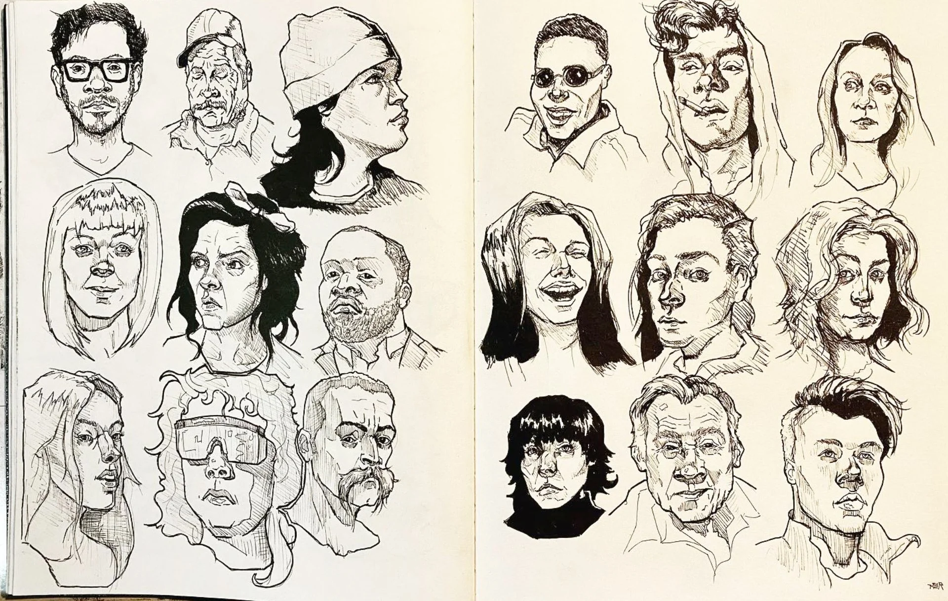 Ink Portrait Sketches