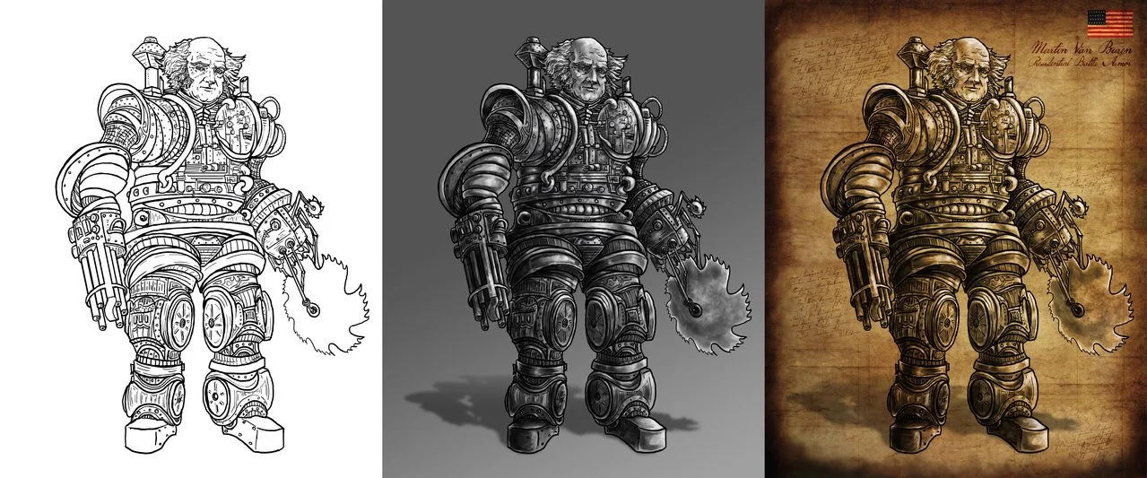 Martin Van Buren Presidential Battle Armor Process