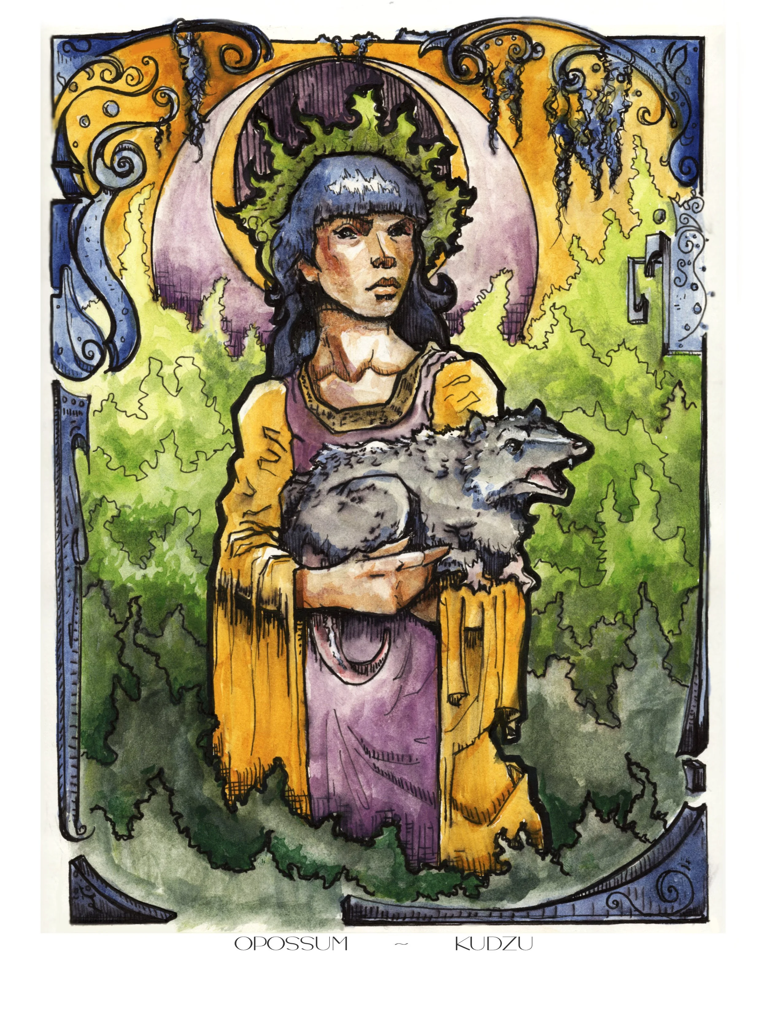 Alabama Art Nouveau Flora and Fauna I