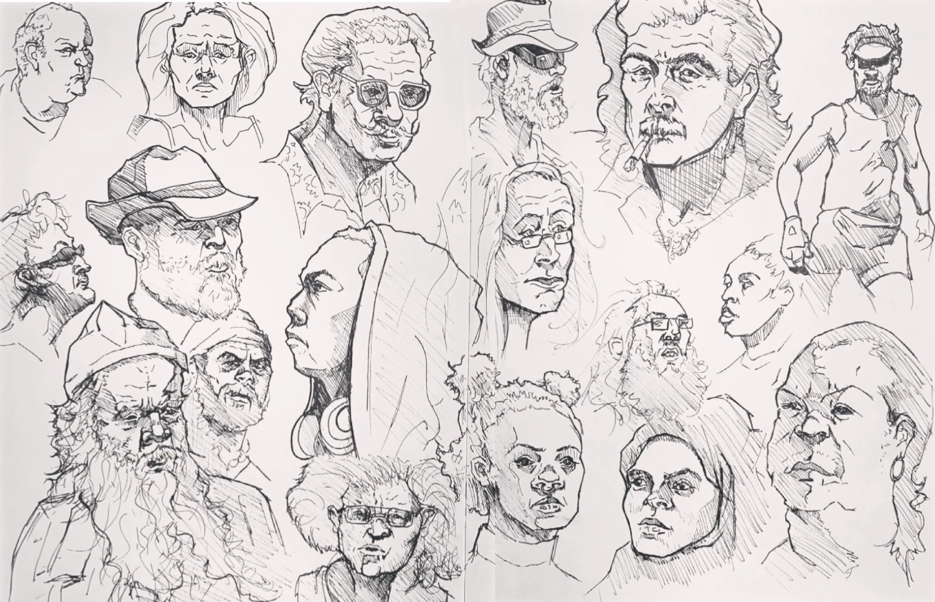 Faces - Ink Studies