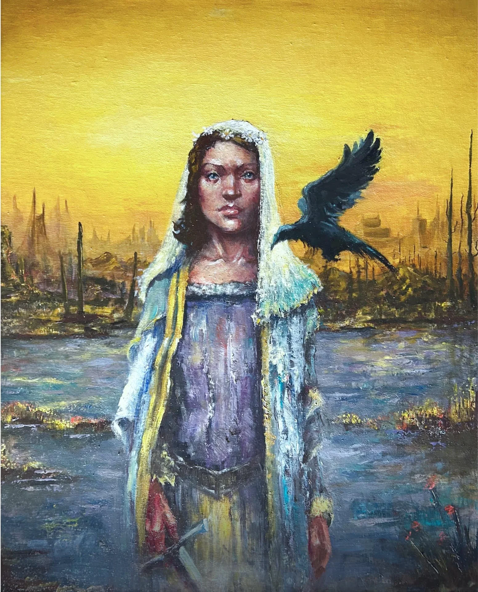 Woman with Sword and Bird