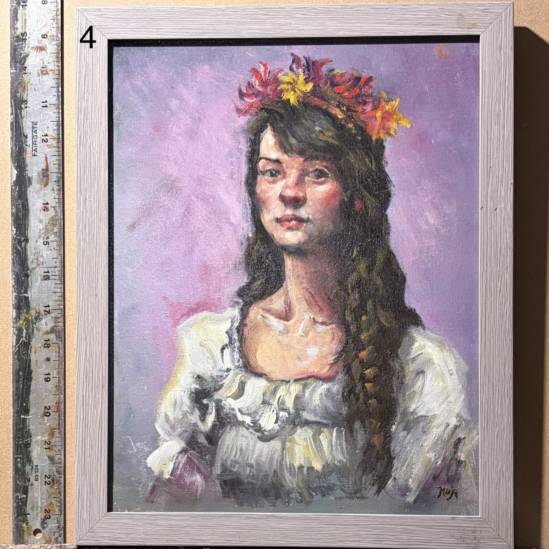 Captured Beauty: Portrait with Red Floral Accents
