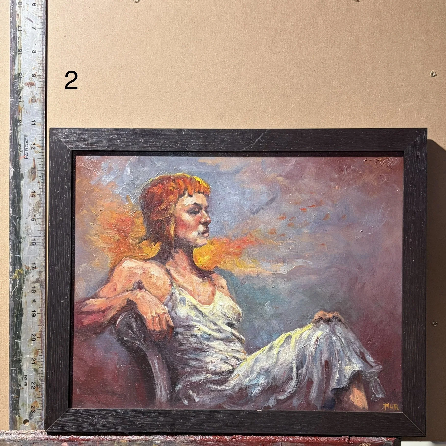 Elegant woman oil painting