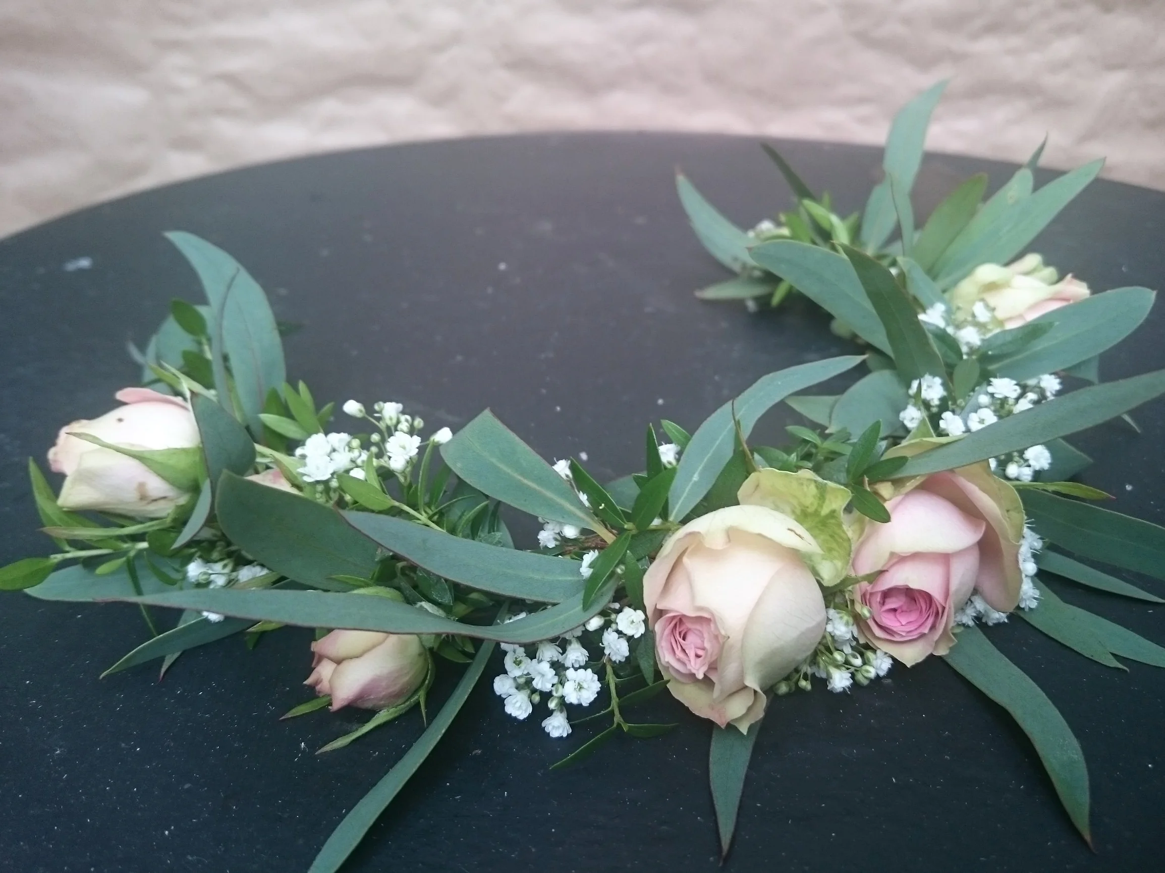  Haarschmuck Eukalyptus Röschen 